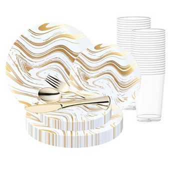 Prestige All-In-One Designer Disposable Tableware Suite 60 Guests