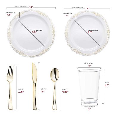 Round Disposable Plastic Wedding Set - 30 Sets