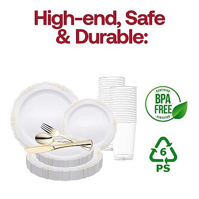 Round Disposable Plastic Wedding Set - 30 Sets