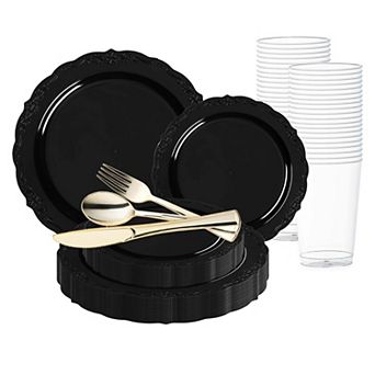 Round Disposable Plastic Wedding Set - 30 Sets