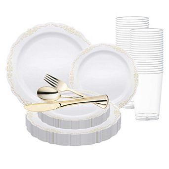 Round Disposable Plastic Wedding Set - 30 Sets