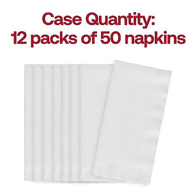White Paper Dinner Napkins - 600 pcs