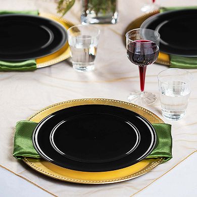 Flat Round Disposable Plastic Wedding Set - 30 Sets