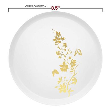 8.5" Disposable Plastic Salad/Dessert Plates - 120pcs