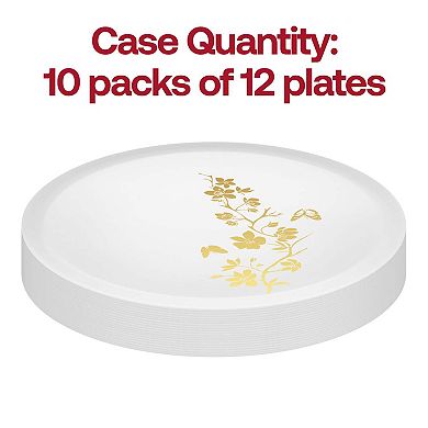 8.5" Disposable Plastic Salad/Dessert Plates - 120pcs
