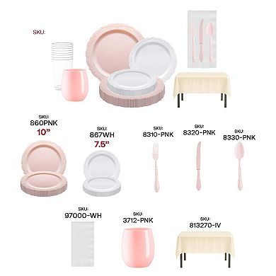 Enchanted Gala Boutique All-In-One Tableware Suite Set for 60 Guests