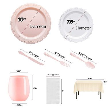 Enchanted Gala Boutique All-In-One Tableware Suite Set for 60 Guests