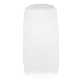 10.6" x 5" Raised Edge Rectangular Disposable Plastic Plates - 50 pc
