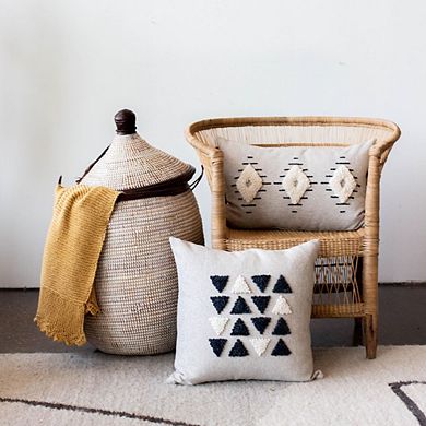 AfriScandi Harvest Wool and Cotton Throw Pillow
