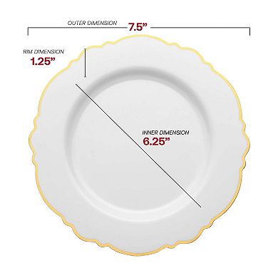 Blossom Round Disposable Plastic Dinnerware Set - 40 Sets