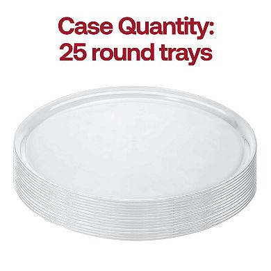 Round Plastic Trays - 25 pcs