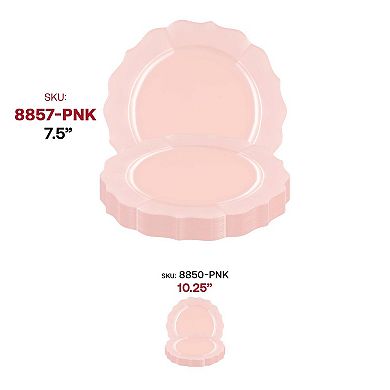 7.5" Round Lotus Disposable Plastic Salad Plates - 120 pcs