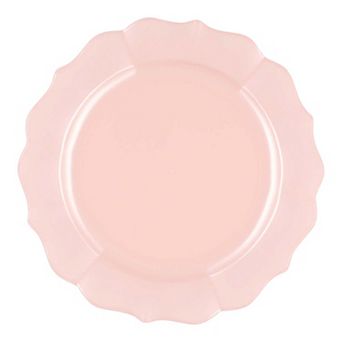 7.5" Round Lotus Disposable Plastic Salad Plates - 120 pc