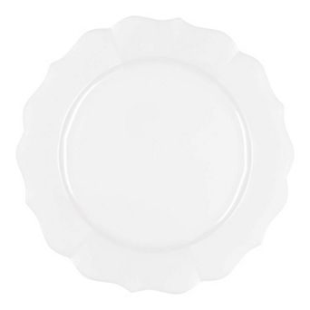 7.5" Round Lotus Disposable Plastic Salad Plates - 120 pc