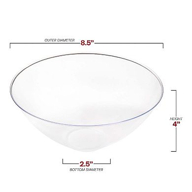 32 oz Organic Round Disposable Plastic Bowls - 25 pcs