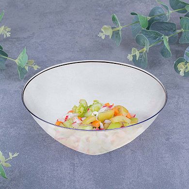 32 oz Organic Round Disposable Plastic Bowls - 25 pcs