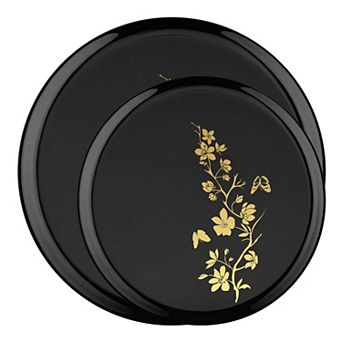 Duo Designer Disposable Plate Set  Combo Pack for 120 Guests