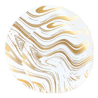 Duo Designer Disposable Plate Set  Combo Pack for 120 Guests