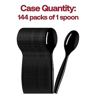 9.75" Disposable Plastic Serving Spoons - 144 pcs