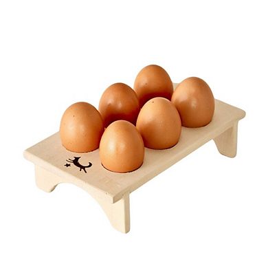 Hand-Carved Wooden Fridge Egg Tray