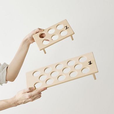 Hand-Carved Wooden Fridge Egg Tray