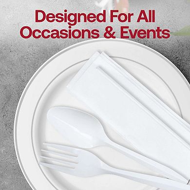 Cutlery Kit - Fork/Teaspoon/Straw & Napkin - 1000ct