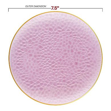7.5" Vintage Rim Round Disposable Plastic Salad Plates - 120 pcs