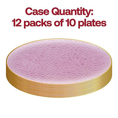 7.5" Vintage Rim Round Disposable Plastic Salad Plates - 120 pcs