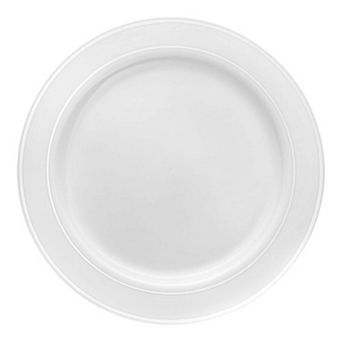 9" Edge Rim Round Disposable Plastic Buffet Plates - 60 pc