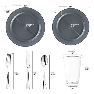 Matte Disposable Plastic Wedding Set - 30 Sets