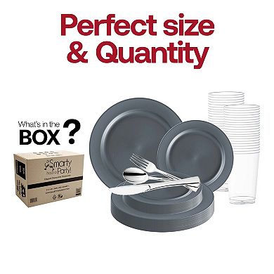Matte Disposable Plastic Wedding Set - 30 Sets