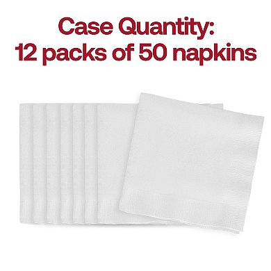 Durable White Paper Beverage Napkins - 1800 pcs