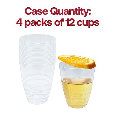 17 oz Clear Swirl Plastic Tumblers - 48 pcs