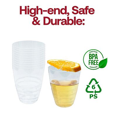 17 oz Clear Swirl Plastic Tumblers - 48 pcs