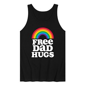 Men's Free Dad Hugs Pride Graphic Tank Top