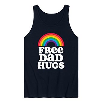 Men's Free Dad Hugs Pride Graphic Tank Top