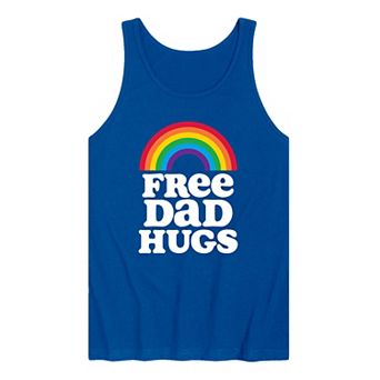 Men's Free Dad Hugs Pride Graphic Tank Top