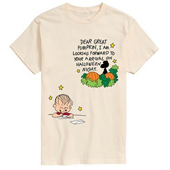 Men 's Peanuts The Great Pumpkin Letter Graphic Tee