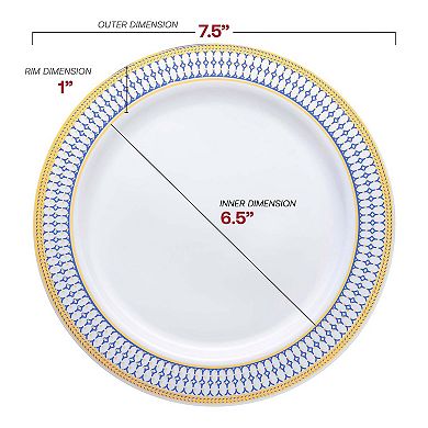 7.5" Disposable Plastic Salad Plates - 120 pcs