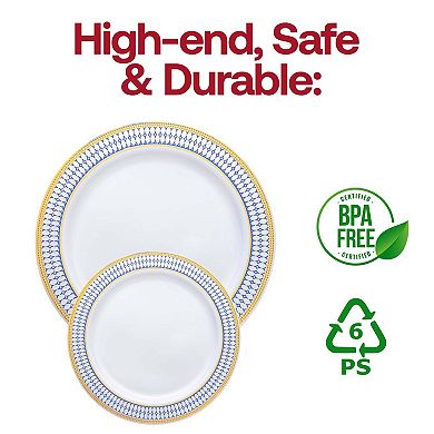 7.5" Disposable Plastic Salad Plates - 120 pcs