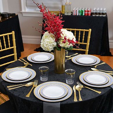7.5" Disposable Plastic Salad Plates - 120 pcs