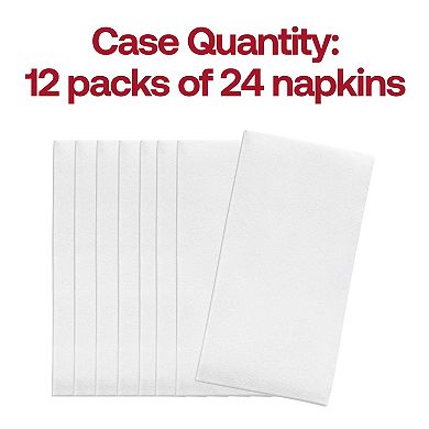 White Linen-Like Premium Paper Buffet Napkins - 288 pcs