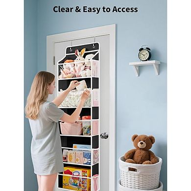 Over Door Hanging Organizer with Clear View Windows for Toy Storage