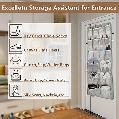 Over Door Hanging Organizer with Pockets for Shoes and Accessories