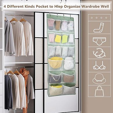Over Door Hanging Organizer with Pockets for Shoes and Accessories