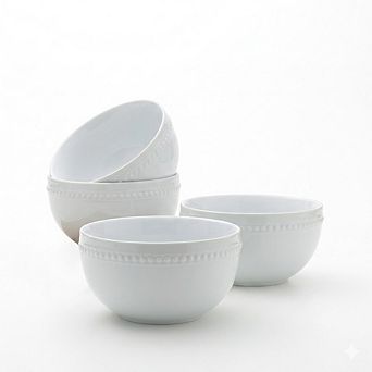Porcelain Soup & Cereal Bowls, 26 oz, Microwave & Dishwasher Safe