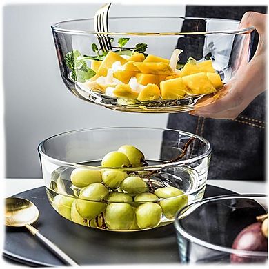 2 Piece Glass Baking Bowls Oven, Microwave & Freezer Safe