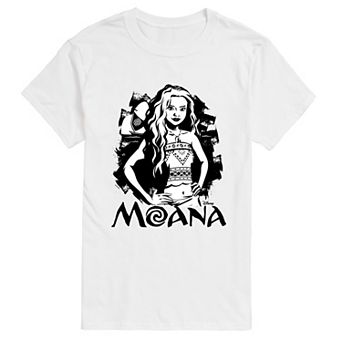 Men's Disney's Moana Ink Splatter Graphic Tee