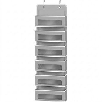 Over Door Hanging Organizer with Clear Window Pockets for Storage