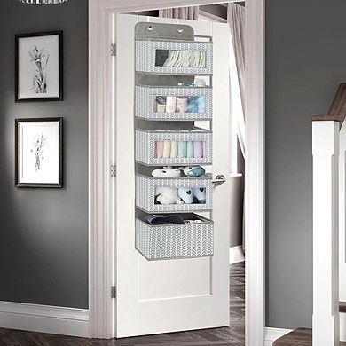 Over Door Hanging Organizer with 5 Large Clear Window Pockets